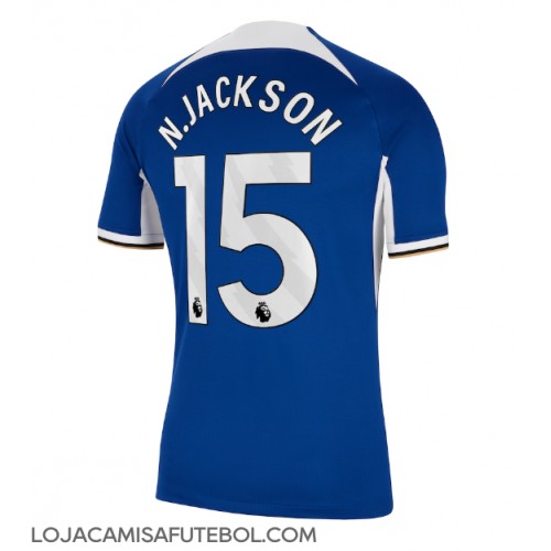 Camisa de Futebol Chelsea Nicolas Jackson #15 Equipamento Principal 2023-24 Manga Curta